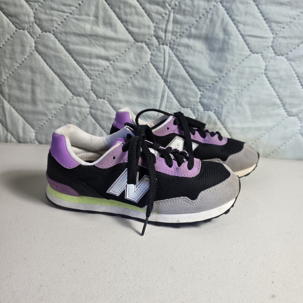 New Balance 515 Black Purple Running Sneakers Kid's Size 2
